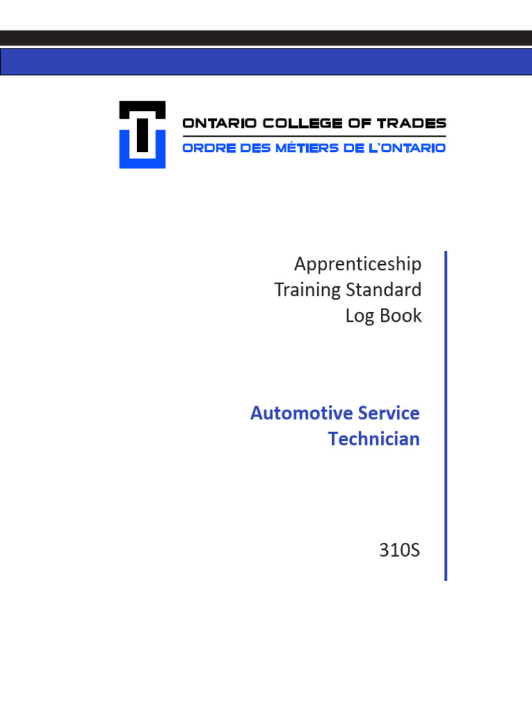 310S Automotive Technician Log Book | PDF | Apprenticeship | Anti Lock ...