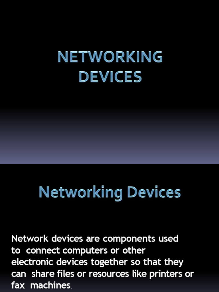 Networking Devices PDF