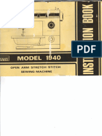 Montgomery Ward Signature 1940 Sewing Machine Instruction Manual