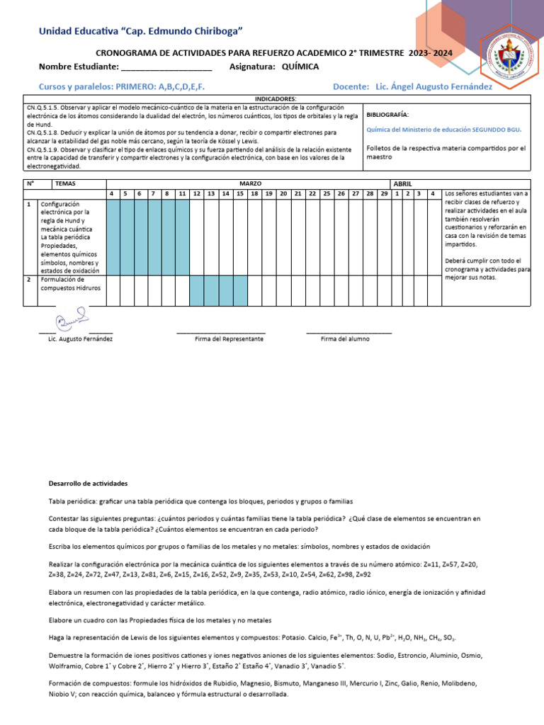 Cronograma Recp 2tri 2024 Prim | PDF