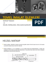 Temel İmalat Delik Kılavuz Rayba Pafta