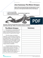 Writing A Nonfiction Summary The Mimic Octopus