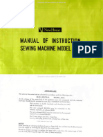 New Home 580 Sewing Machine Instruction Manual