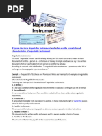 1.negotiable Instrument