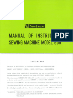 New Home 609 Sewing Machine Instruction Manual