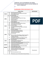 Calendario Cívico Escolar 2024 YSMENIA