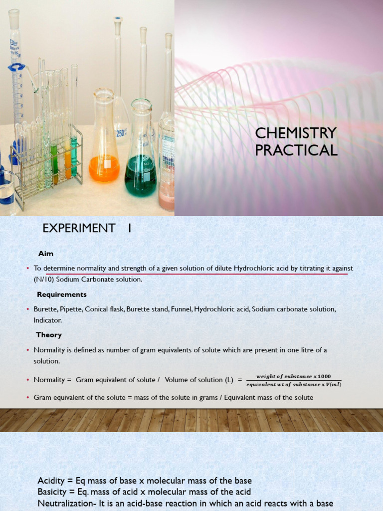 Chemistry Practical Std. XI Material Download Free PDF Titration