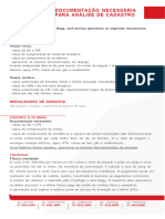 Documentação para Análise Cadastral + Modalidade de Garantias Locatícias - Revisão JAN23