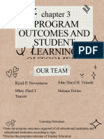G3 Program Outcome and Student Learnng Outcome.