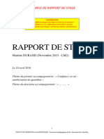 Exemple de Rapport de Stage