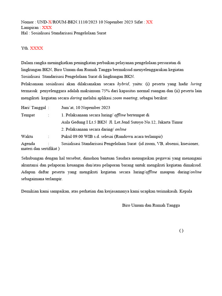 Contoh surat mail merge pdf