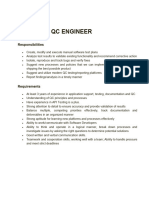 JD QC Engineer