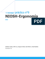 Trabajo Práctico N°9: NIOSH-Ergonomía
