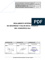 Reglamento Interno de Seguridad y Salud en El Trabajo - Consorcio H&J