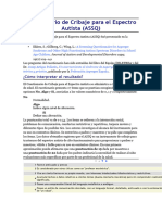 Cuestionario de Cribaje para El Espectro Autista