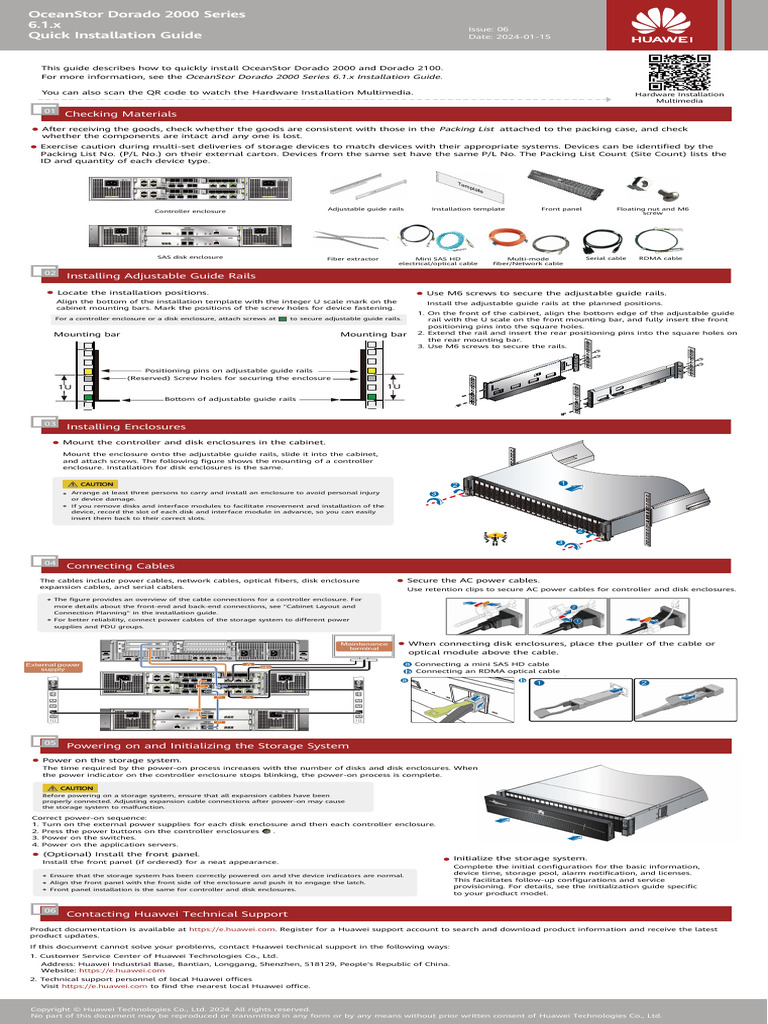 OceanStor Dorado 2000 Quick Install Guide | PDF | Computer Data Storage ...