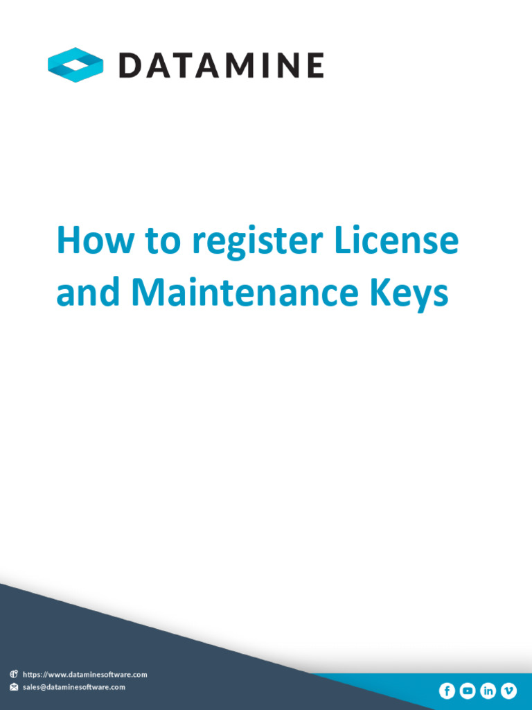 License Key Registration Guide | PDF