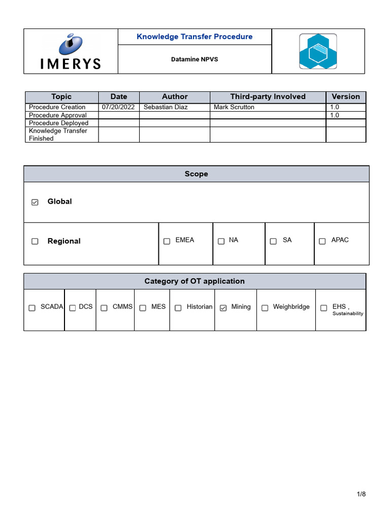 Datamine NPVS Knowledge Transfer Guide | PDF | Installation (Computer ...