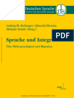 Sprache Und Integration: Ludwig M. Eichinger / Albrecht Plewnia Melanie Steinle (HRSG.)