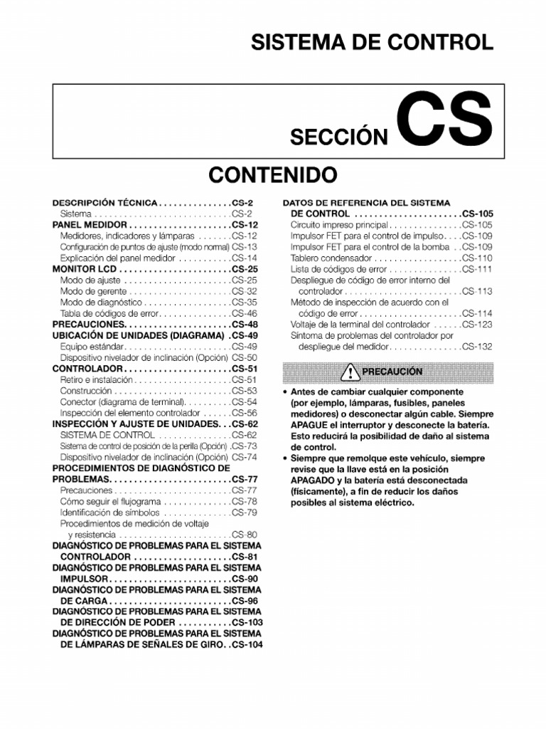 J1B1 - T1B2 Manual de Servicio - CS - Sistema de Control SP | PDF