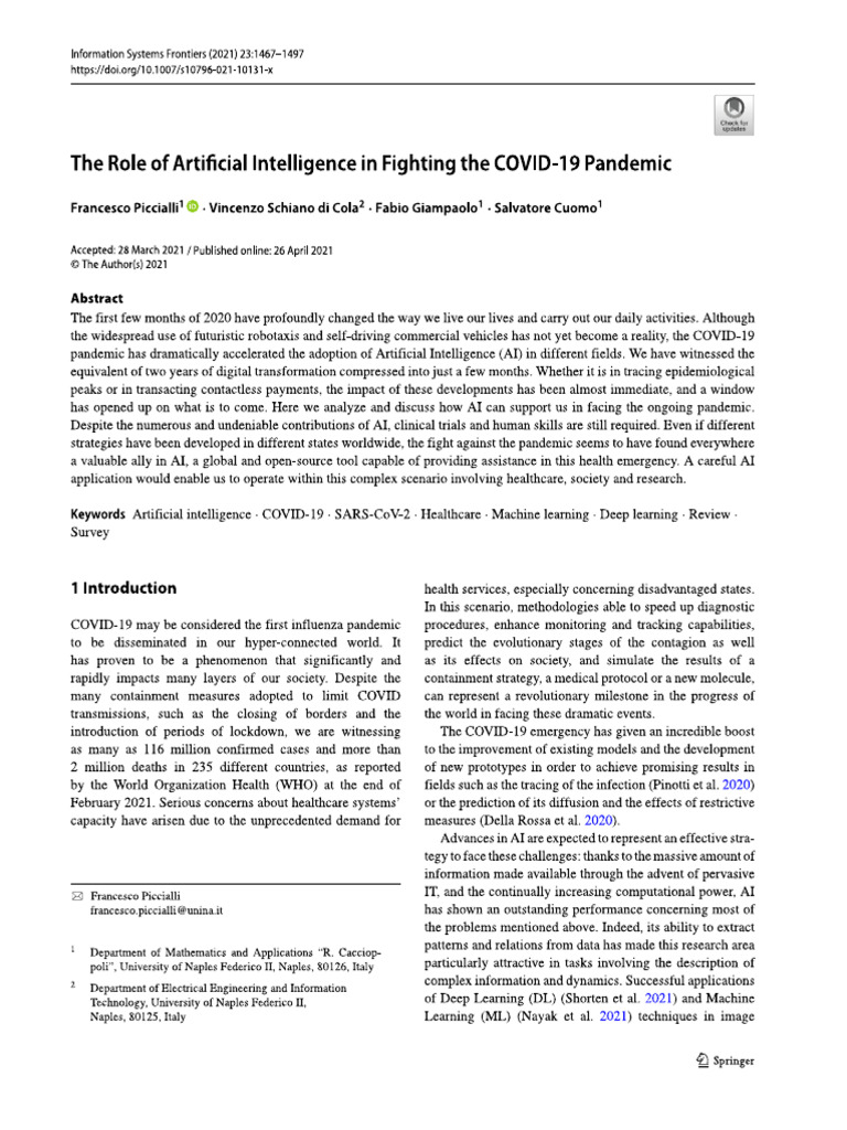 APPLYING ARTIFICIAL INTELLIGENCE IN HEALTHCARE LESSONS FROM THE COVID 19 PANDEMIC visual data 2