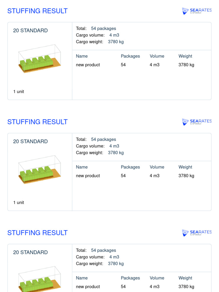 Cargo Details for New Product Shipment | PDF | Freight Transport ...