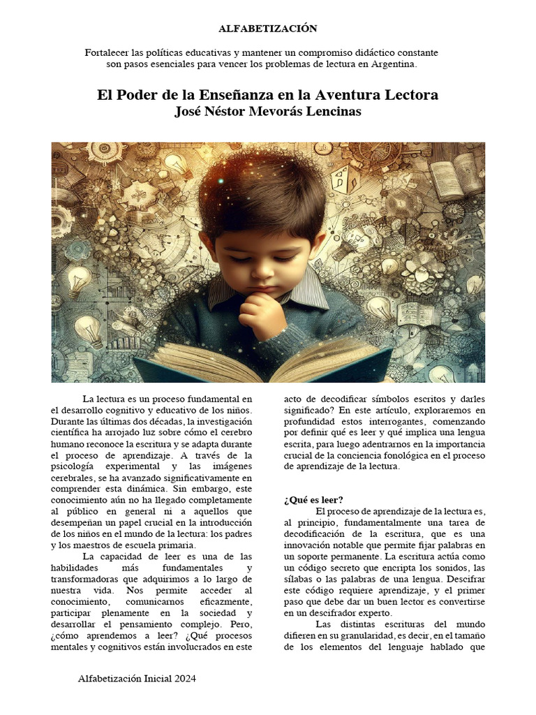 El Poder de La Enseñanza en La Aventura Lectora by José Néstor Mevorás