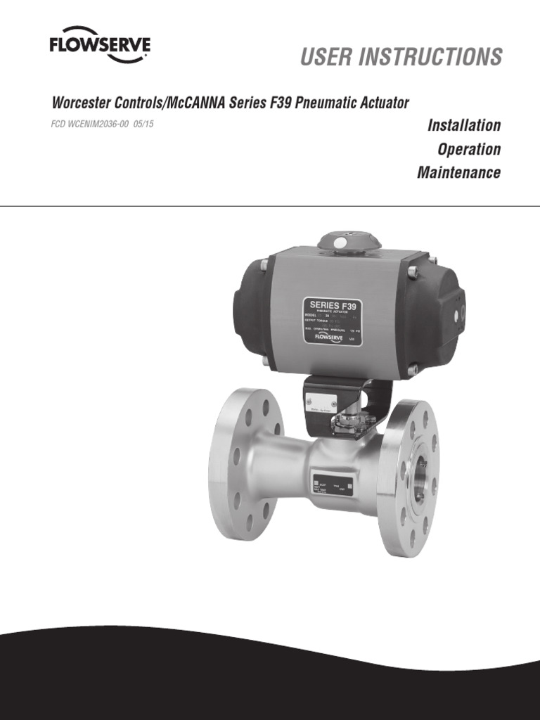 Flowserve Serie F39 Actuador Rack and Pinion (Inglés) PDF