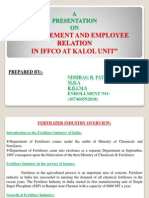 Management and Employee Relations at IFFCO Kalol Unit