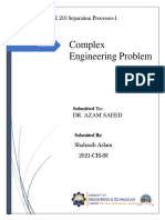 2021-CH-88 - Separation Process Complex Engineering Problem