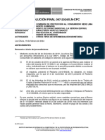 Resolución Final 097-2024/Iln-Cpc: Comisión de Protección Al Consumidor Sede Lima Norte EXPEDIENTE 43-2020/ILN-CPC