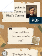 The Philippines in The 19th Century As Rizals Context