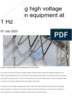 Assessing HV Substation Equipment at 1Hz