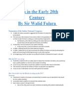 India in The Early 20th Century by Sir Walid Fulara: Formation of The Indian National Congress