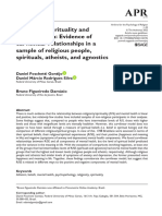 Gontijo, Silva & Damásio - 2022 - Spirituality and Mental Health - Evidence of Curvilinear Relationships in A Sample of Religious People, Spirituals, Atheists, and Agnostics