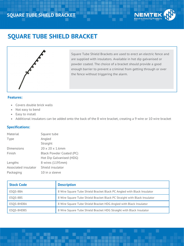 Square Tube Shield Bracket Guide | PDF | Technology & Engineering