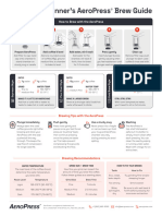 AeroPress Brew Guide Cheatsheet