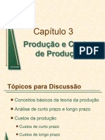 Economia Capitulo 3 - Produção e Custo de Produção