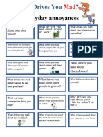 What Drives You Mad Everyday Annoyances Conversation Topics Dialogs Flashcards Icebreakers - 119266