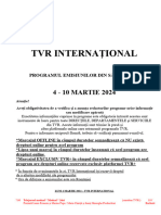 4 - 10 Martie 2024 - TVR International