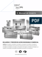 Manual Freezer-Heladera Acero inoxidable-DF