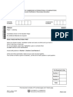 Cambridge IGCSE - French - November 2008 - Paper 1