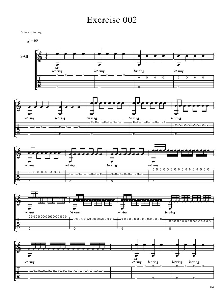 Exercise 002: Standard Tuning | PDF
