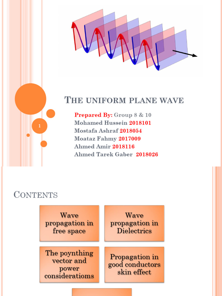 Uniform Plane Wave Propagation Analysis | PDF | Waves | Electrical ...