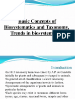 Basic Concepts of Biosystematics and Taxonomy, Trends in Biosystematics