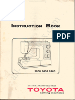 Toyota 9600 Sewing Machine Instruction Manual