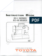 Toyota EC-1/EC-1B Sewing Machine Instruction Manual