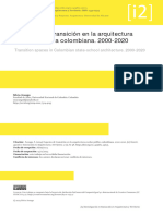 Espacios de Transición en La Arquitectura Escolar Pública Colombiana. 2000-2020