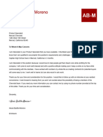 Cover Letter Template 1 - Initials