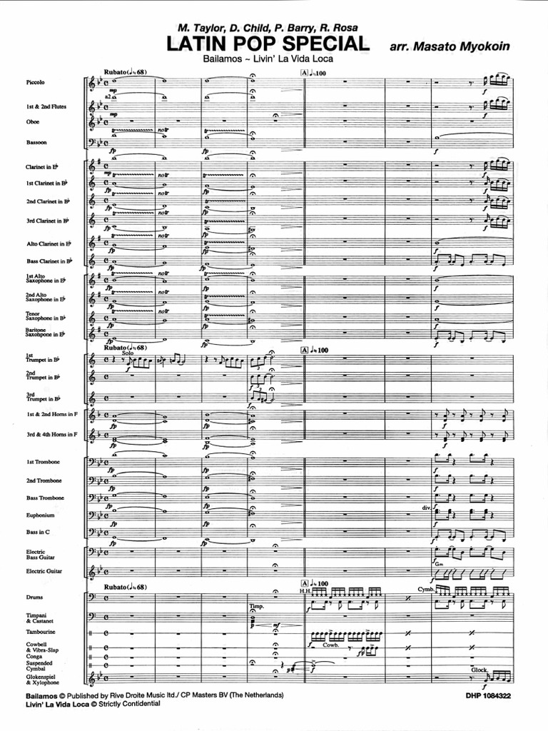 Latin Pop Special Partitur PDF Musical Instruments Aerophones